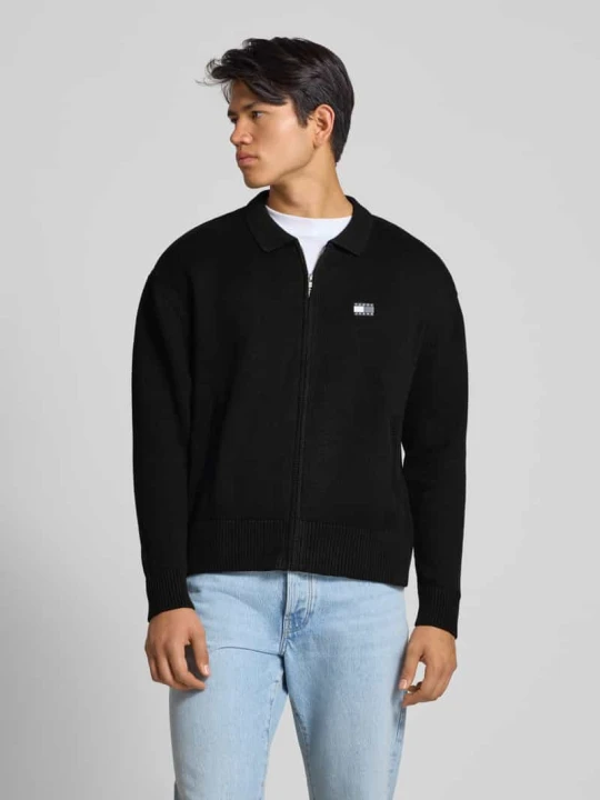 Zdjęcie produktu Kurtka z dzianiny o kroju relaxed fit z czystej bawełny Tommy Jeans Czarny