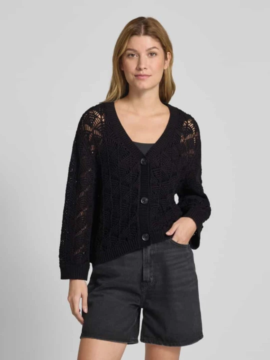 Zdjęcie produktu Kurtka z dzianiny o kroju relaxed fit z mieszanki bawełny Tom Tailor Czarny