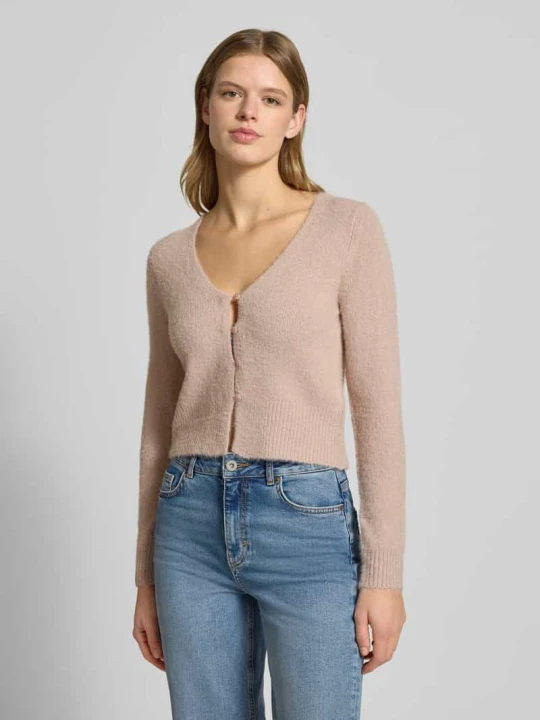 Zdjęcie produktu Kardigan rozpinany o kroju slim fit z jednorzędową listwą guzikową model „KERRY” Only Écru