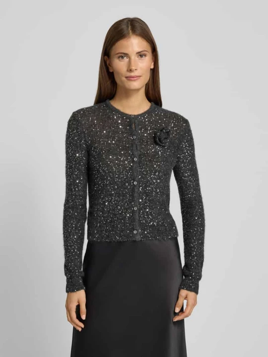 Zdjęcie produktu Kurtka z dzianiny z cekinami model ‘SABA1’ Marella Antracytowy