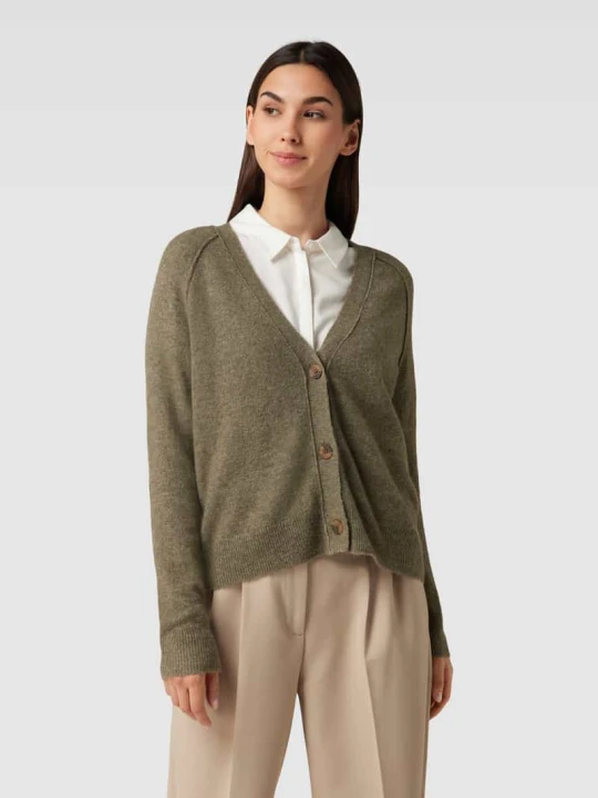 Zdjęcie produktu Kurtka z dzianiny z dekoltem w serek Esprit Khaki