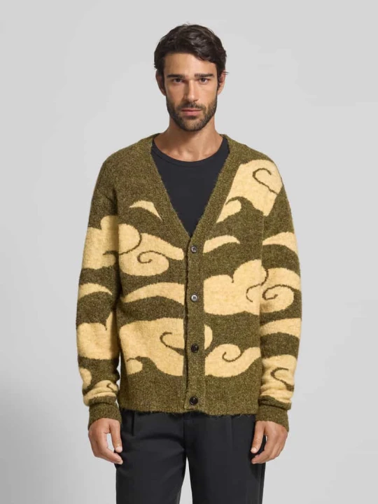 Zdjęcie produktu Kurtka z dzianiny z dekoltem w serek Woodbird Khaki