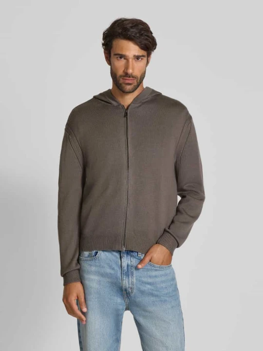 Zdjęcie produktu Kurtka z dzianiny z kapturem Armani Exchange Średnioszary