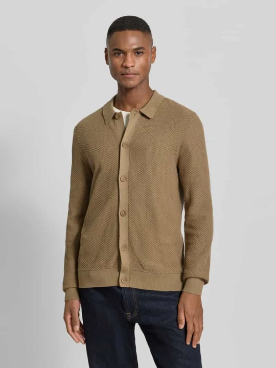 Zdjęcie produktu Kurtka z dzianiny z listwą guzikową lindbergh Camel