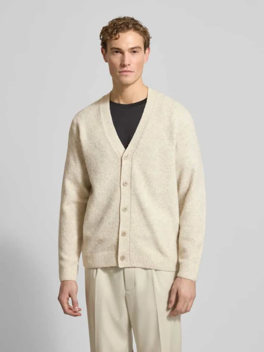 Zdjęcie produktu Kardigan rozpinany o kroju regular fit z dodatkiem wełny Model 'BLASIMON' Jack&Jones Beżowy