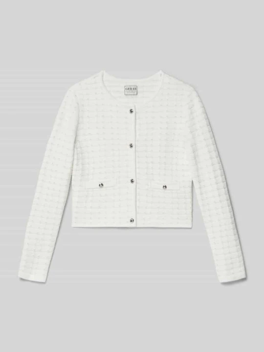 Zdjęcie produktu Kardigan rozpinany z listwą guzikową Model 'CEREMONY' Guess Biały