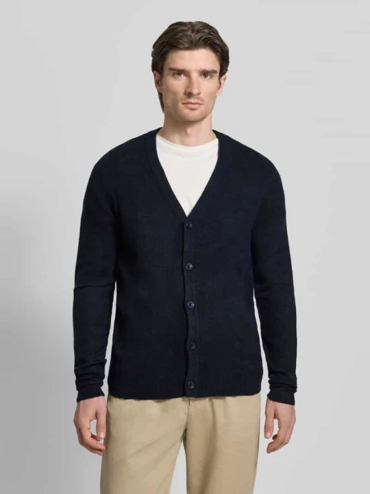 Zdjęcie produktu Kardigan rozpinany z listwą guzikową model „HEINE” Casual Friday Ciemnoniebieski