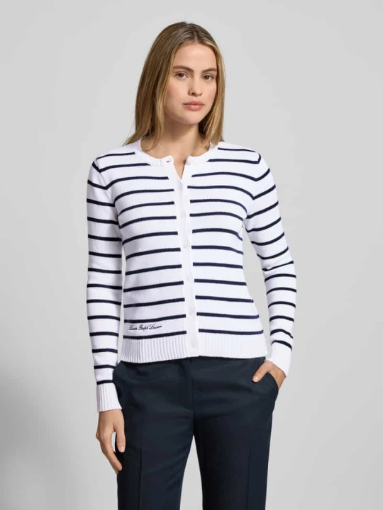 Zdjęcie produktu Kardigan rozpinany z listwą guzikową Model 'RALHAN' Lauren Ralph Lauren Królewski niebieski