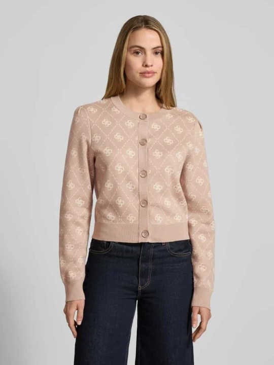 Zdjęcie produktu Kardigan rozpinany z listwą guzikową Model 'SARAH' Guess Beżowy