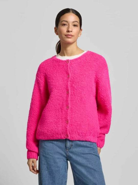 Zdjęcie produktu Kardigan rozpinany z Listwą guzikową Model 'ZOLLY' American Vintage Mocnoróżowy