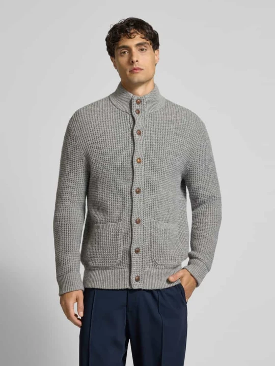 Zdjęcie produktu Kurtka z dzianiny z mieszanki wełny z nakładanymi kieszeniami Polo Ralph Lauren Antracytowy melanż