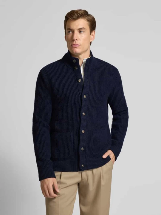 Zdjęcie produktu Kurtka z dzianiny z mieszanki wełny z nakładanymi kieszeniami Polo Ralph Lauren Granatowy