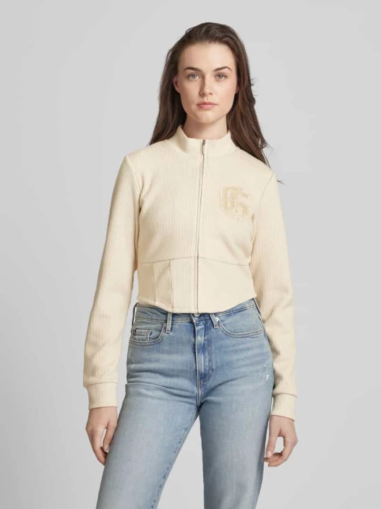 Zdjęcie produktu Kurtka z dzianiny z naszywką z logo Guess Piaskowy