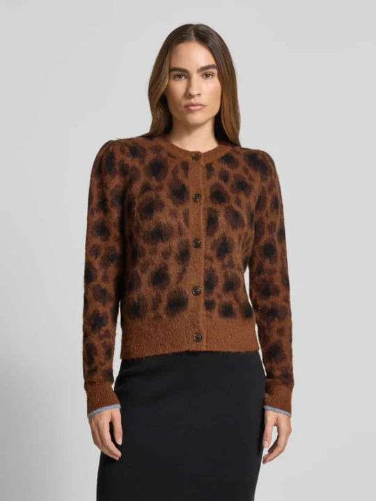Zdjęcie produktu Kardigan rozpinany z Dodatkiem wełny i moheru Scotch & Soda Średniobrązowy