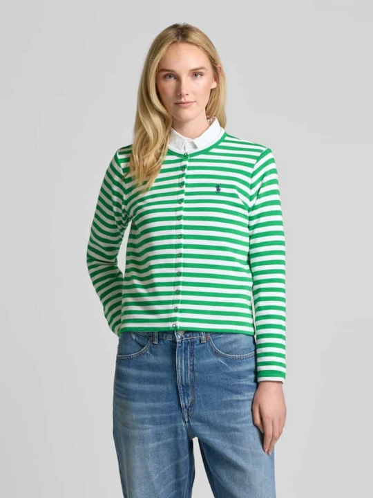 Zdjęcie produktu Kurtka z dzianiny z wyhaftowanym logo model ‘TERRY’ Polo Ralph Lauren Zielony