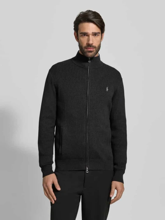 Zdjęcie produktu Kurtka z dzianiny z zamkiem błyskawicznym Polo Ralph Lauren Antracytowy melanż