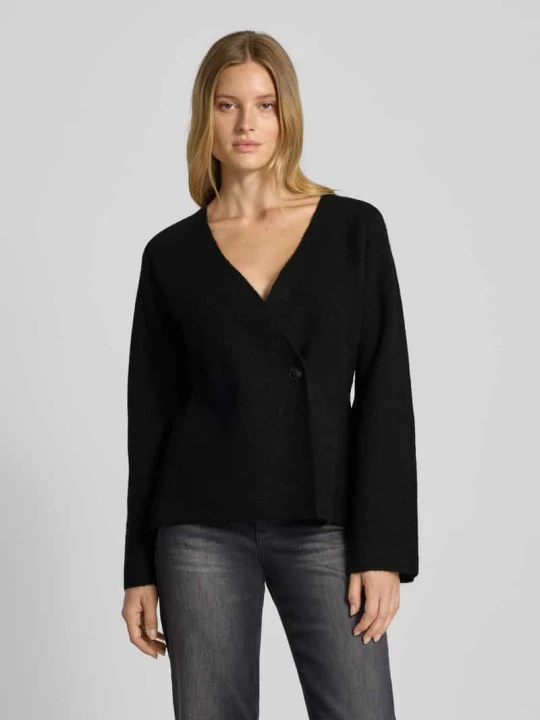 Zdjęcie produktu Kardigan rozpinany z dodatkiem wełny model „Marie” NEO NOIR Czarny