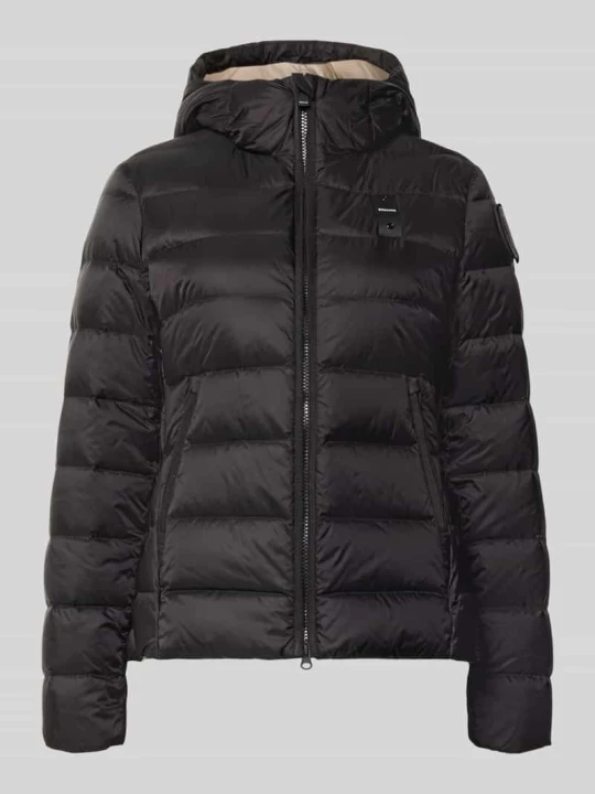 Zdjęcie produktu Kurtka puchowa z efektem pikowania z detal z logo model 'Charme' Blauer Usa Czarny