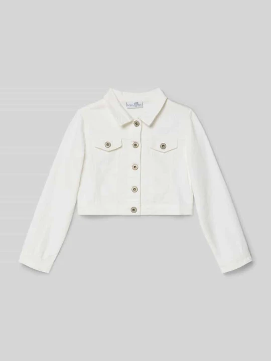 Zdjęcie produktu Kurtka jeansowa z przeszyciami i kieszeniami na piersi Happy Girls Écru