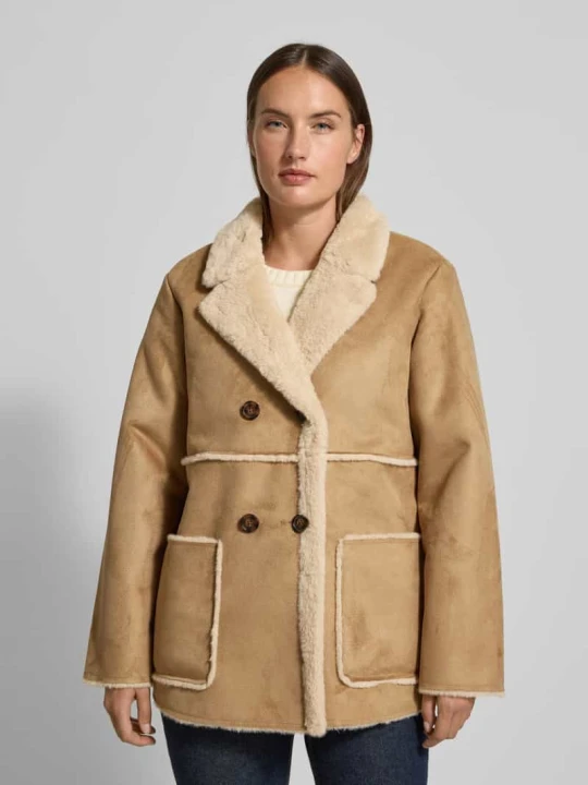 Zdjęcie produktu Kurtka z imitacji skóry model ‘LAMSE’ Freequent Camel