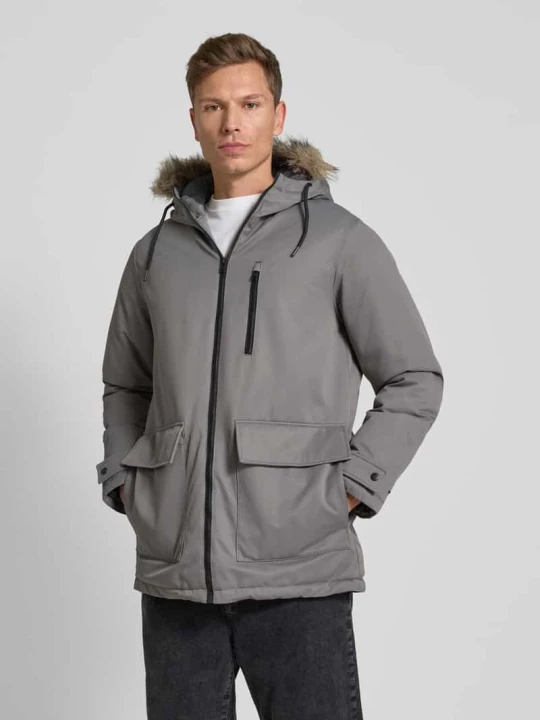 Zdjęcie produktu Parka o kroju regular fit z kapturem, model „CHARLIE” Jack&Jones Średnioszary