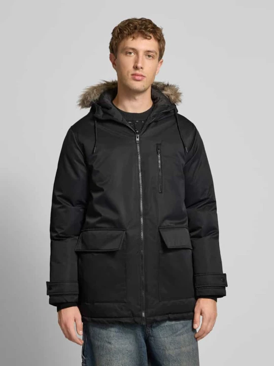 Zdjęcie produktu Parka o kroju regular fit z kapturem, model „CHARLIE” Jack&Jones Czarny