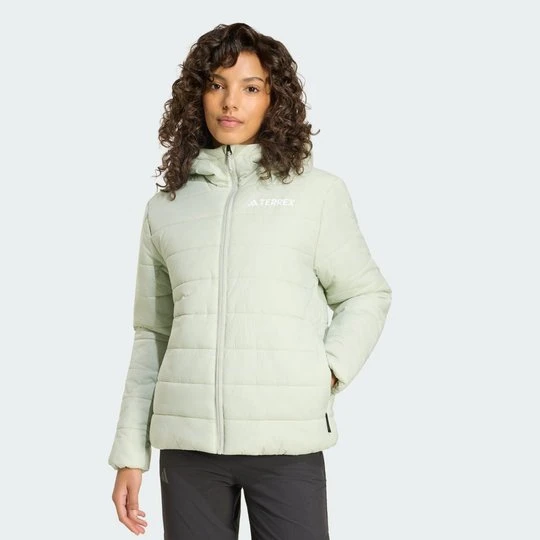 Zdjęcie produktu Kurtka z kapturem z ociepleniem Terrex Multi Essentials CLIMAWARM Adidas Halo Green