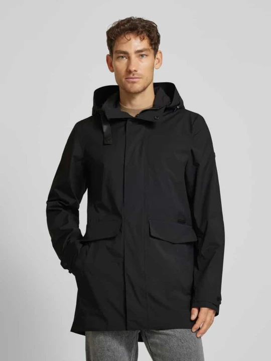 Zdjęcie produktu Parka o kroju regular fit z kieszeniami z patką model „HARRY” Didriksons Czarny