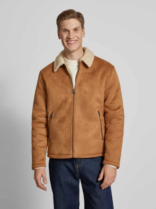 Zdjęcie produktu Kurtka z kieszeniami zapinanymi na zamek błyskawiczny model ‘ROYCE’ Only & Sons Koniakowy