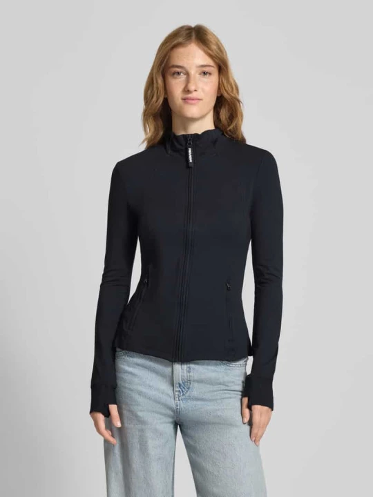Zdjęcie produktu Bluza rozpinana o kroju slim fit z kieszeniami zapinanymi na zamek błyskawiczny REVIEW Czarny