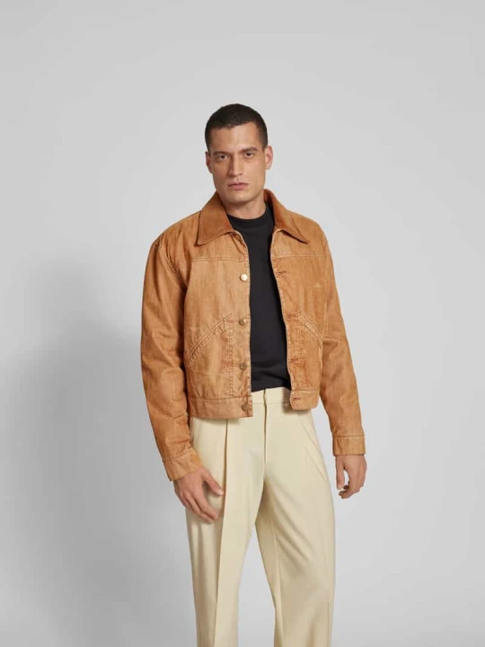 Zdjęcie produktu Kurtka z kołnierzykiem typu kent Marni Camel