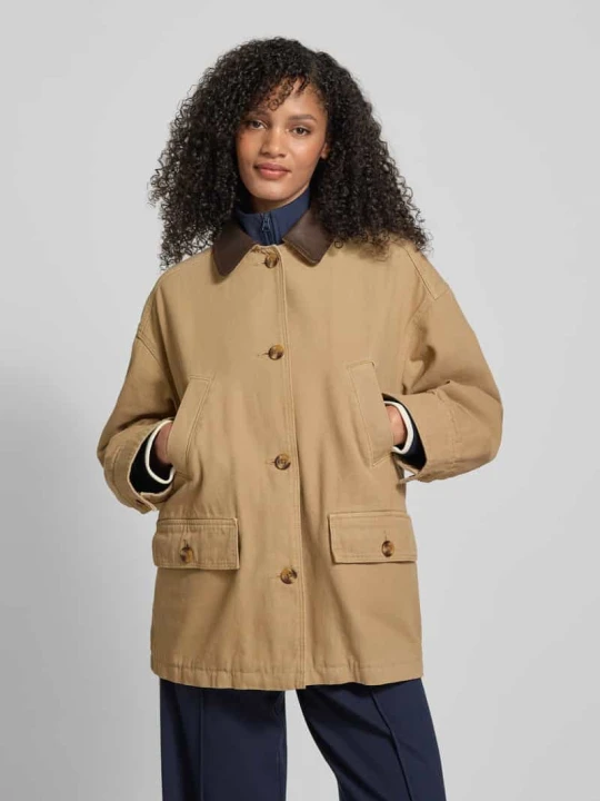 Zdjęcie produktu Parka z listwą guzikową i kieszeniami z patką Jake*s Piaskowy