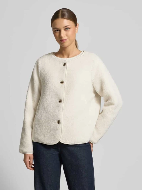 Zdjęcie produktu Kurtka teddy z listwą guzikową model 'ADA' Vila Złamany biały