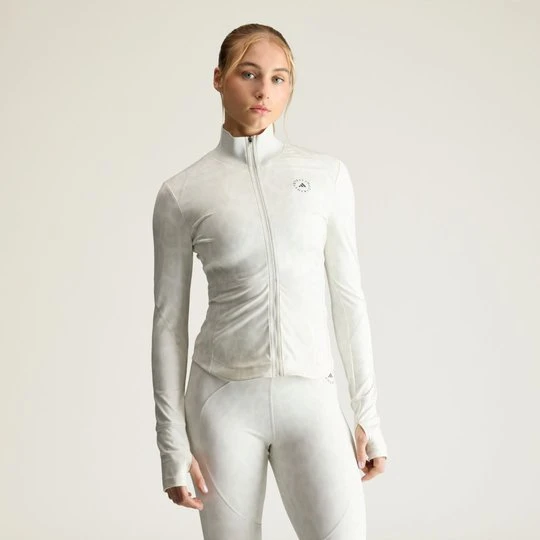 Zdjęcie produktu Kurtka z nadrukiem adidas by Stella McCartney Training Midlayer beżowy