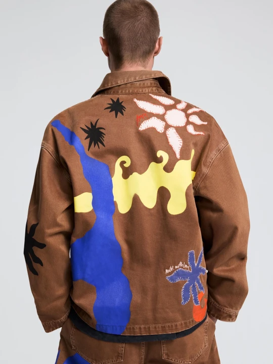 Zdjęcie produktu Kurtka z nadrukiem słońc Desigual brązowy