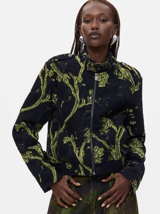 Zdjęcie produktu Flokowana kurtka ze wzorem Desigual czarny