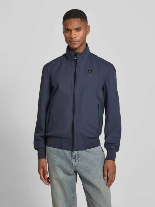 Zdjęcie produktu Kurtka z naszywkami z logo model 'Anson' Blauer Usa Granatowy