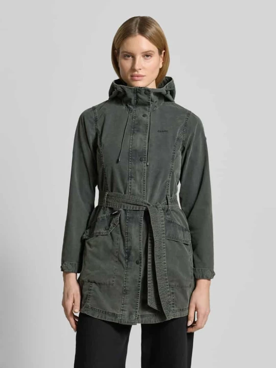 Zdjęcie produktu Kurtka z paskiem wiązanym model 'PREA' khujo Khaki