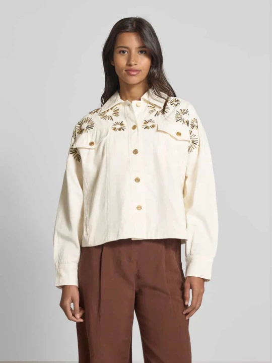 Zdjęcie produktu Kurtka dżinsowa z perłami i cekinami Scotch & Soda Écru