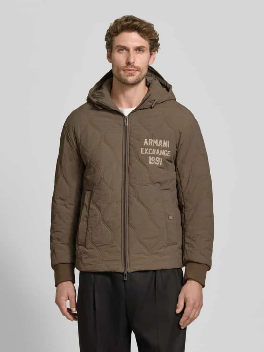 Zdjęcie produktu Kurtka z pikowaniem i detal z logo Armani Exchange Beżowy