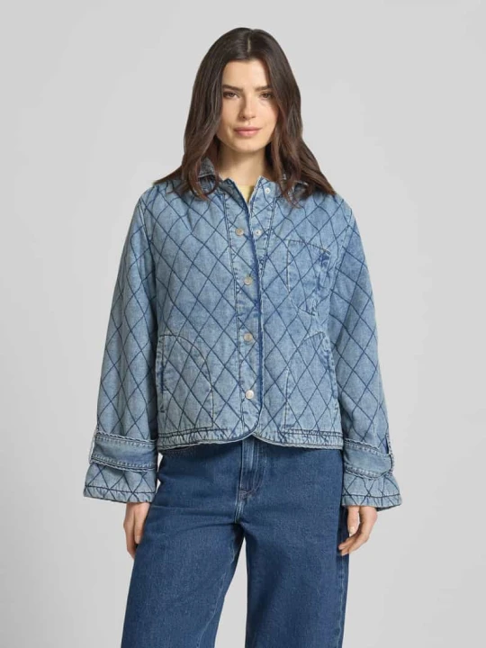 Zdjęcie produktu kurtka jeansowa z pikowaniem model 'Viola' Lollys Laundry Jasnoniebieski