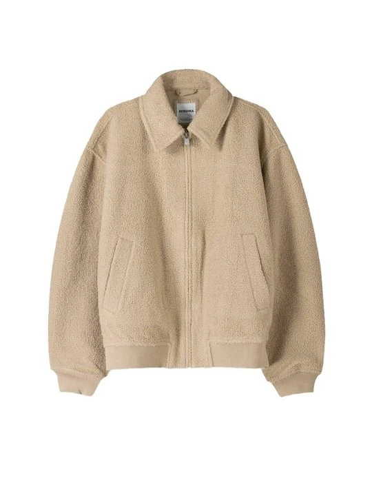 Zdjęcie produktu Kurtka z polaru Bershka wielbłądzi