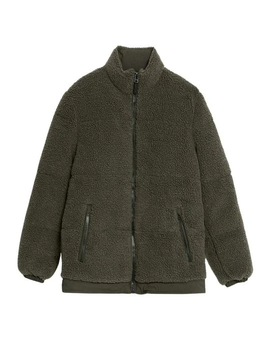 Zdjęcie produktu Kurtka z polaru Marks & Spencer khaki