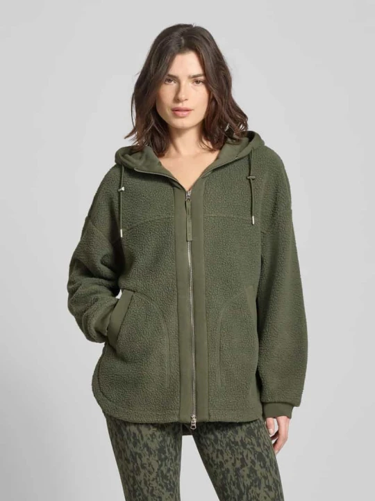 Zdjęcie produktu Kurtka z polaru o kroju relaxed fit z kapturem model ‘FEY’ Varley Oliwkowy