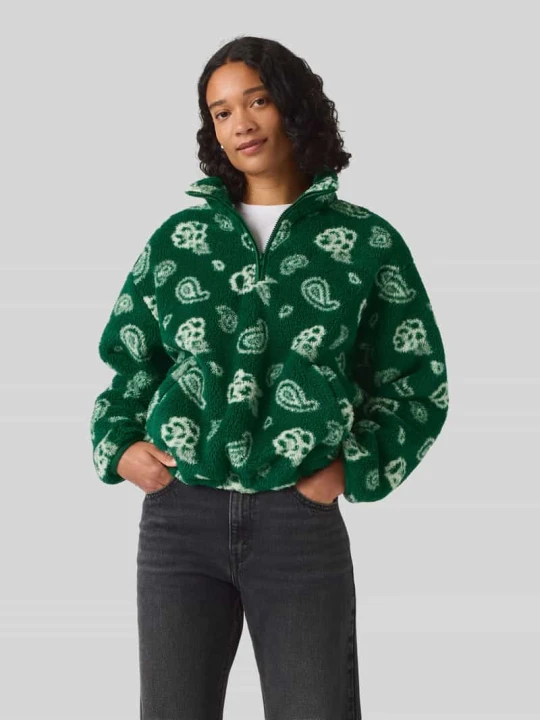 Zdjęcie produktu kurtka z polaru o kroju relaxed fit z tunelem Levi's Ciemnozielony melanż