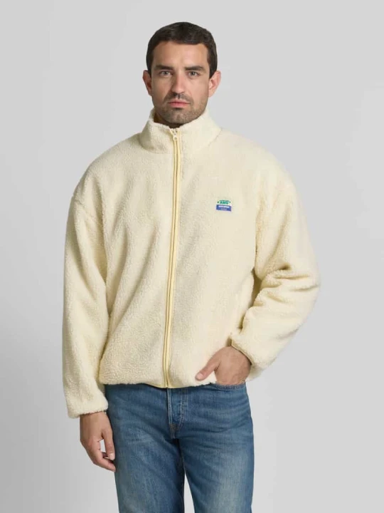 Zdjęcie produktu Kurtka z polaru ze stójką i detal z logo model 'HOKTOWN' American Vintage Écru