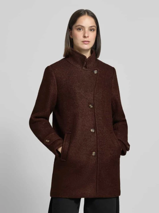 Zdjęcie produktu Kurtka z wełny lana ze stójką model 'STIPA' Ichi Ciemnobrązowy