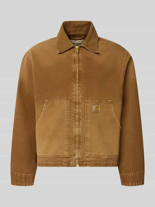 Zdjęcie produktu Kurtka z zamkiem błyskawicznym i detalem z logo model 'Dearborn' Carhartt WIP Koniakowy