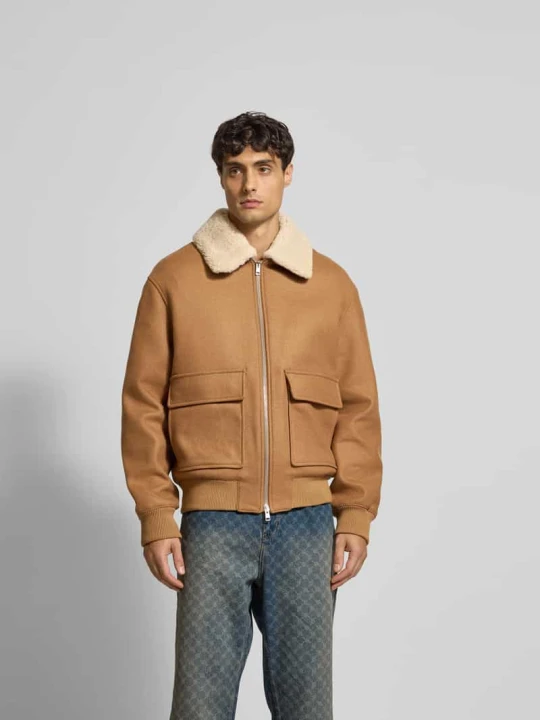 Zdjęcie produktu Kurtka z zamkiem błyskawicznym Maison Kitsuné Camel