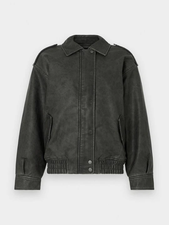Zdjęcie produktu Kurtka ze skóry ekologicznej Abercrombie & Fitch czarny
